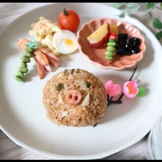 残りのご飯でかんたんチーズおかか焼きおにぎり